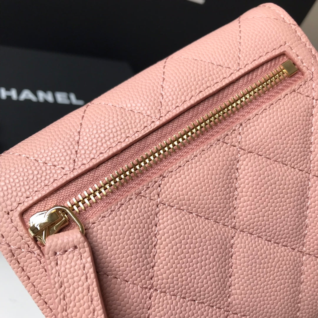 Chanel Elegant Leather Bifold Wallet