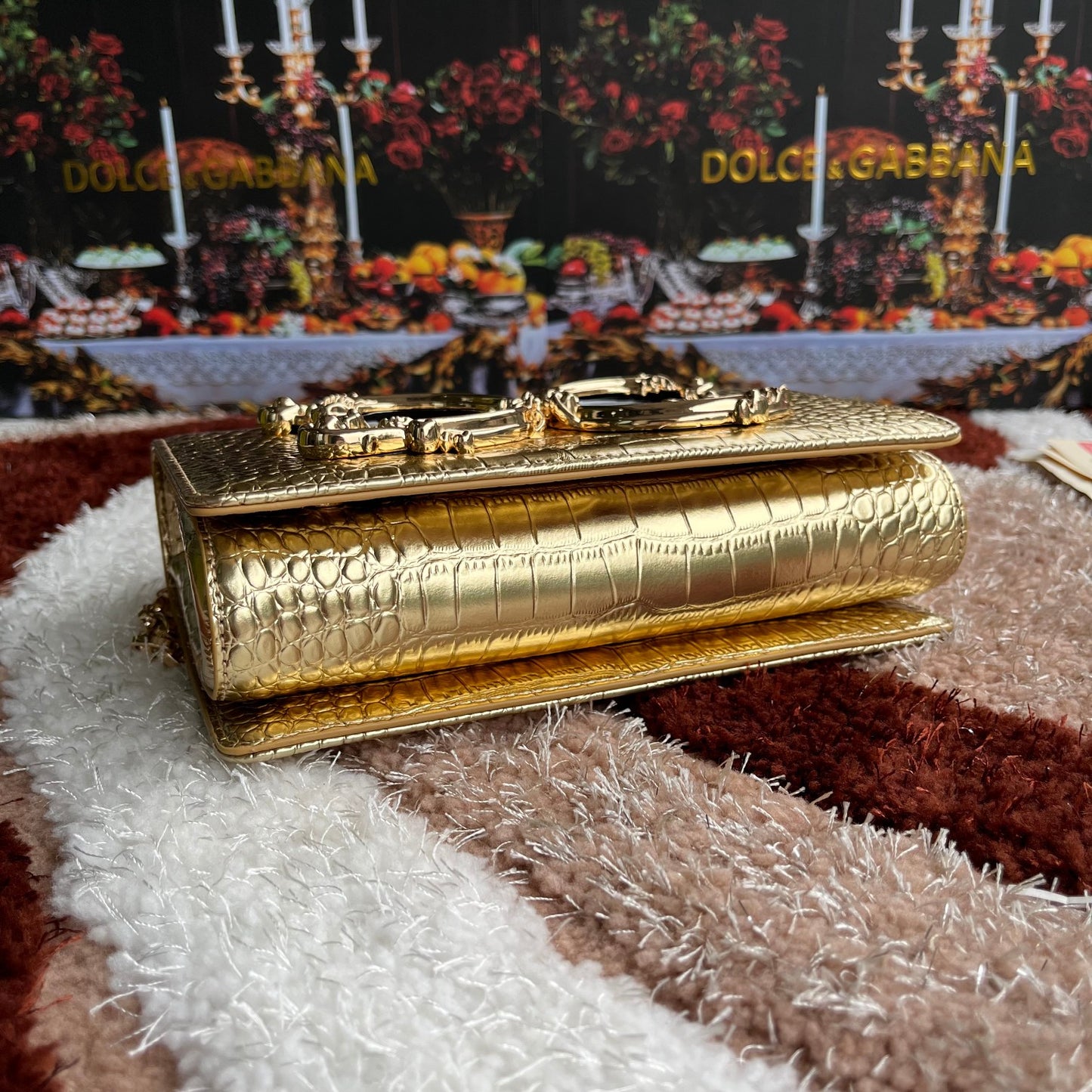 Dolce & Gabbana The Swan - Vintage Gucci GG Crossbody/Shoulder/Clutch Bag in Navy Leather