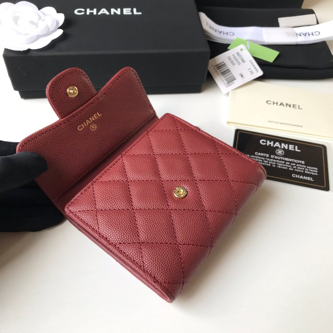 Chanel Elegant Leather Bifold Wallet