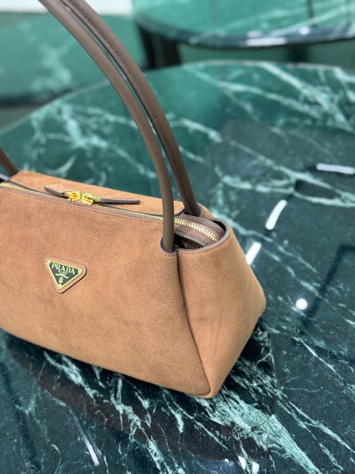 Prada Nocciolo Elegance Calfskin Tote