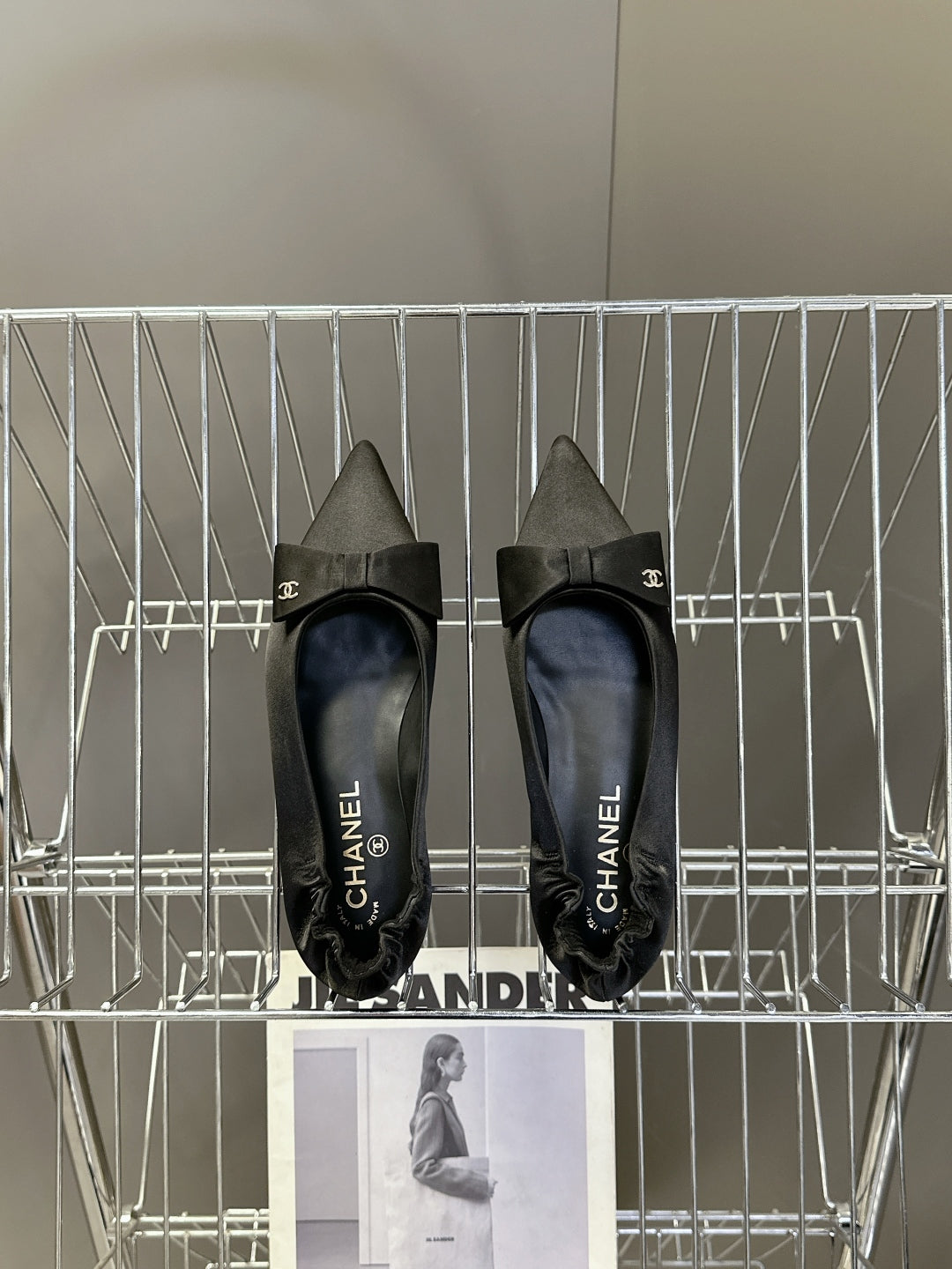 Chanel Elegance Satin Wedge Heels