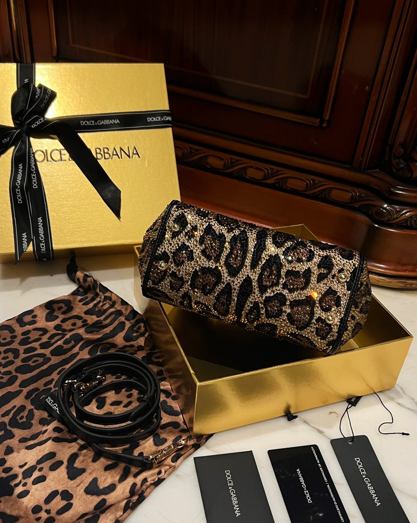 Dolce & Gabbana small sicily bag in polished calfskin