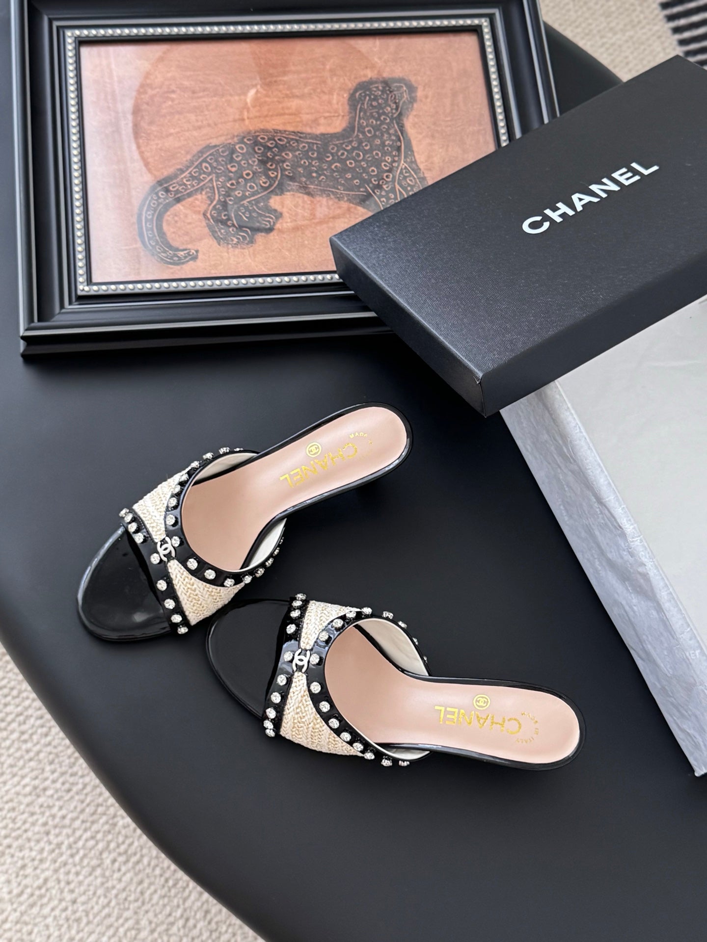 Chanel Timeless Elegance Leather Sandals