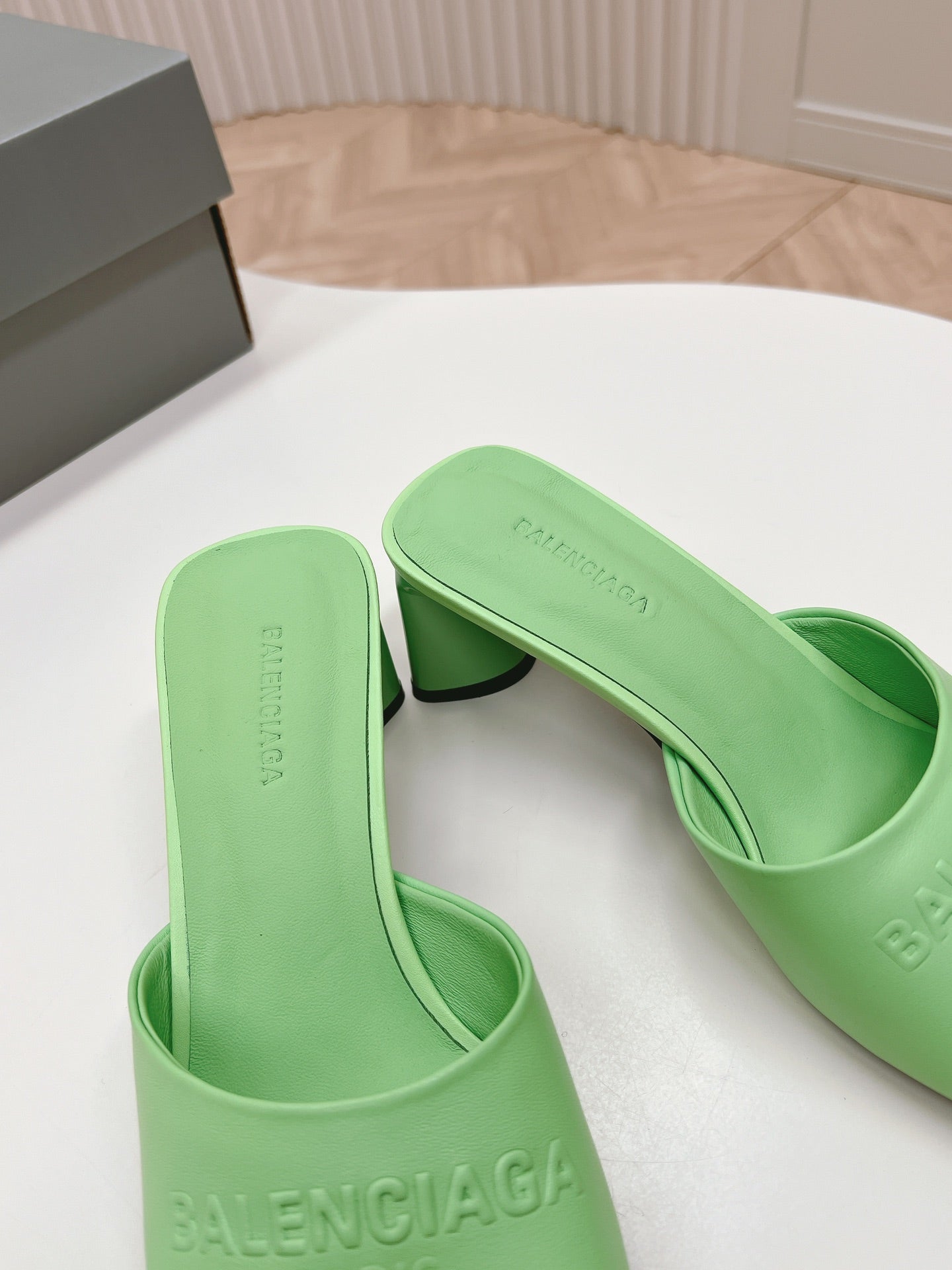 Balenciaga Luxe Stroll Lambskin Sandals