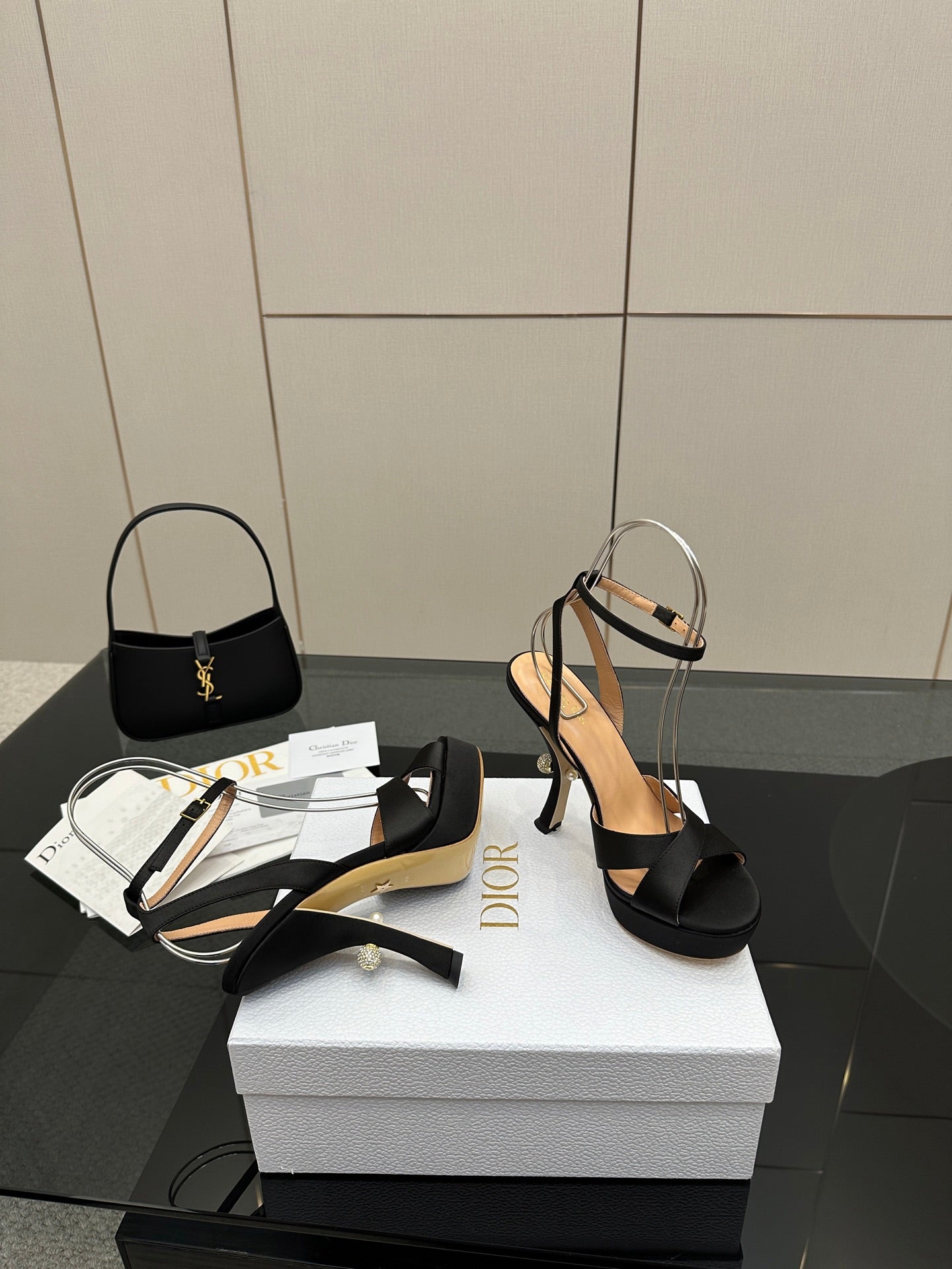 Dior Nina 130 Leather Platform Sandals