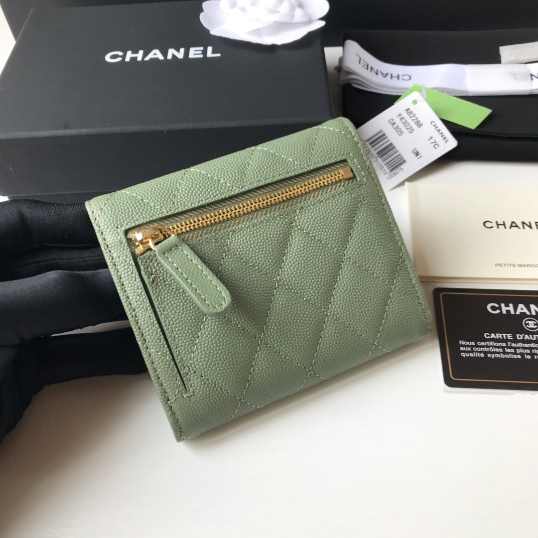 Chanel Elegant Leather Bifold Wallet