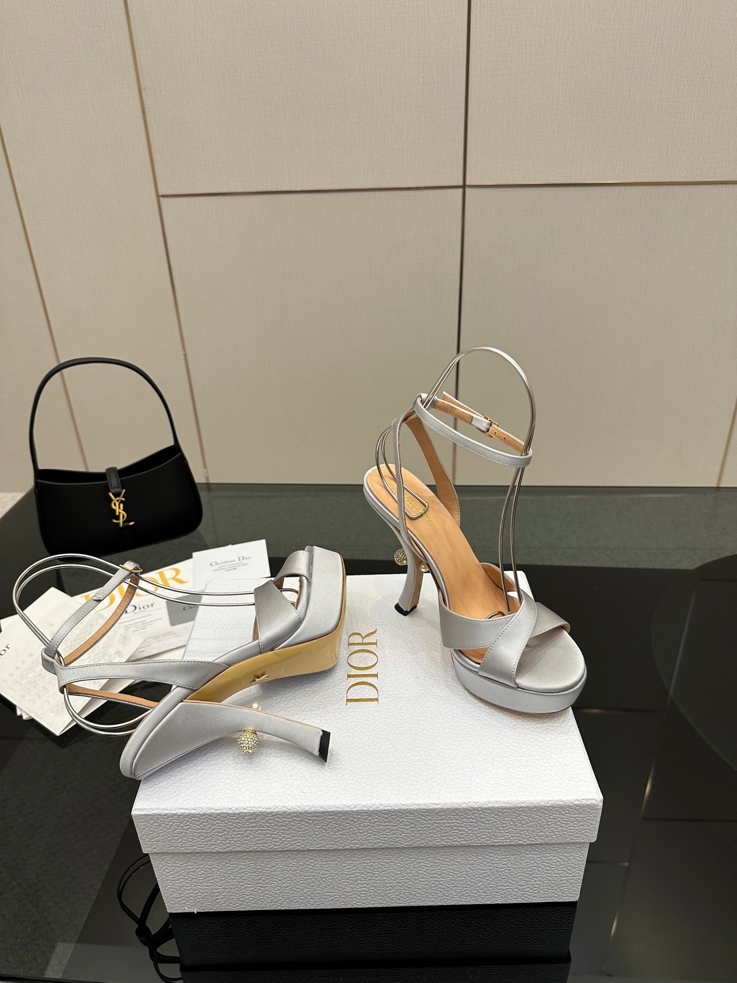 Dior Nina 130 Leather Platform Sandals