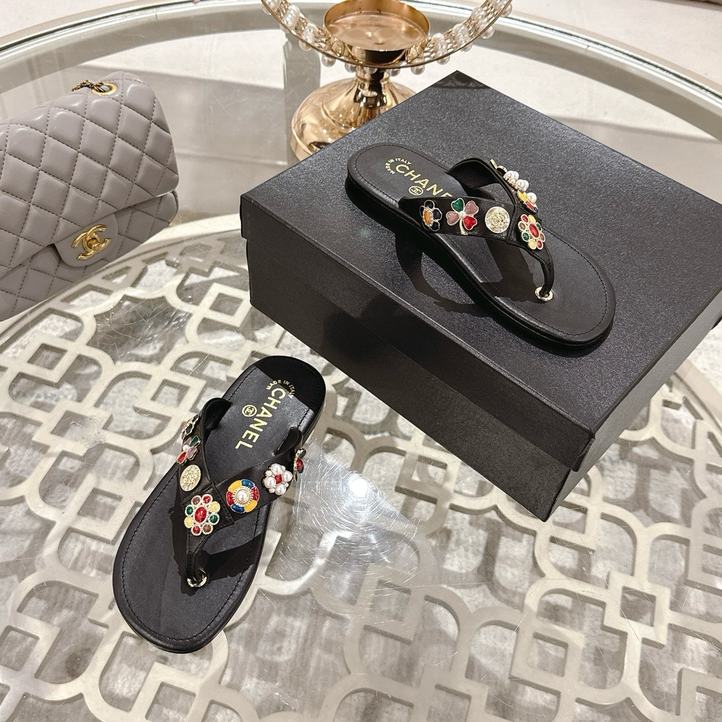 Chanel Golden Elegance Strappy Sandals