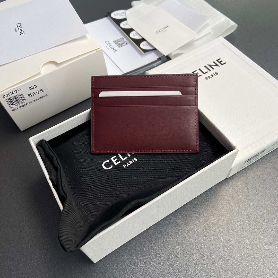 Celine Card Holder Triomphe in Shiny Calfskin