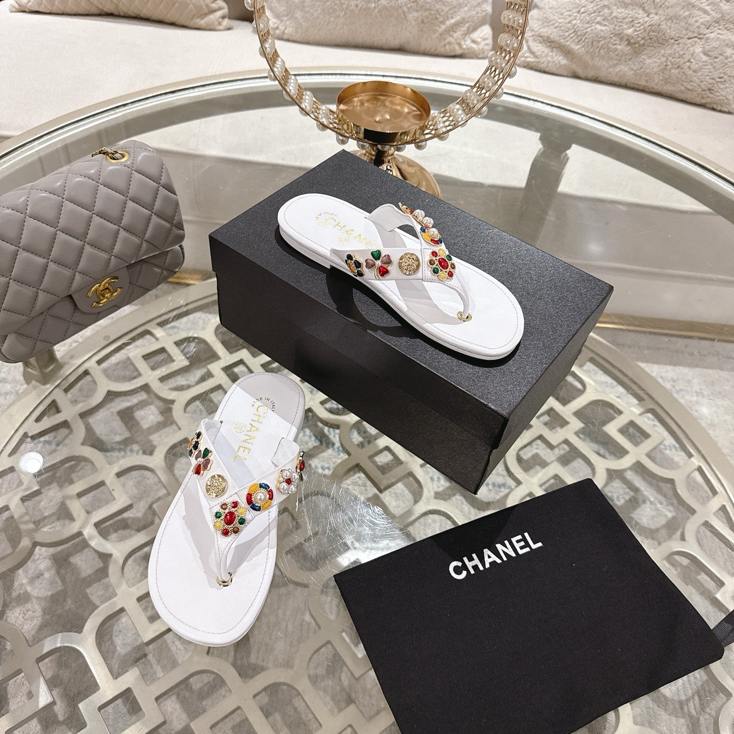 Chanel Golden Elegance Strappy Sandals