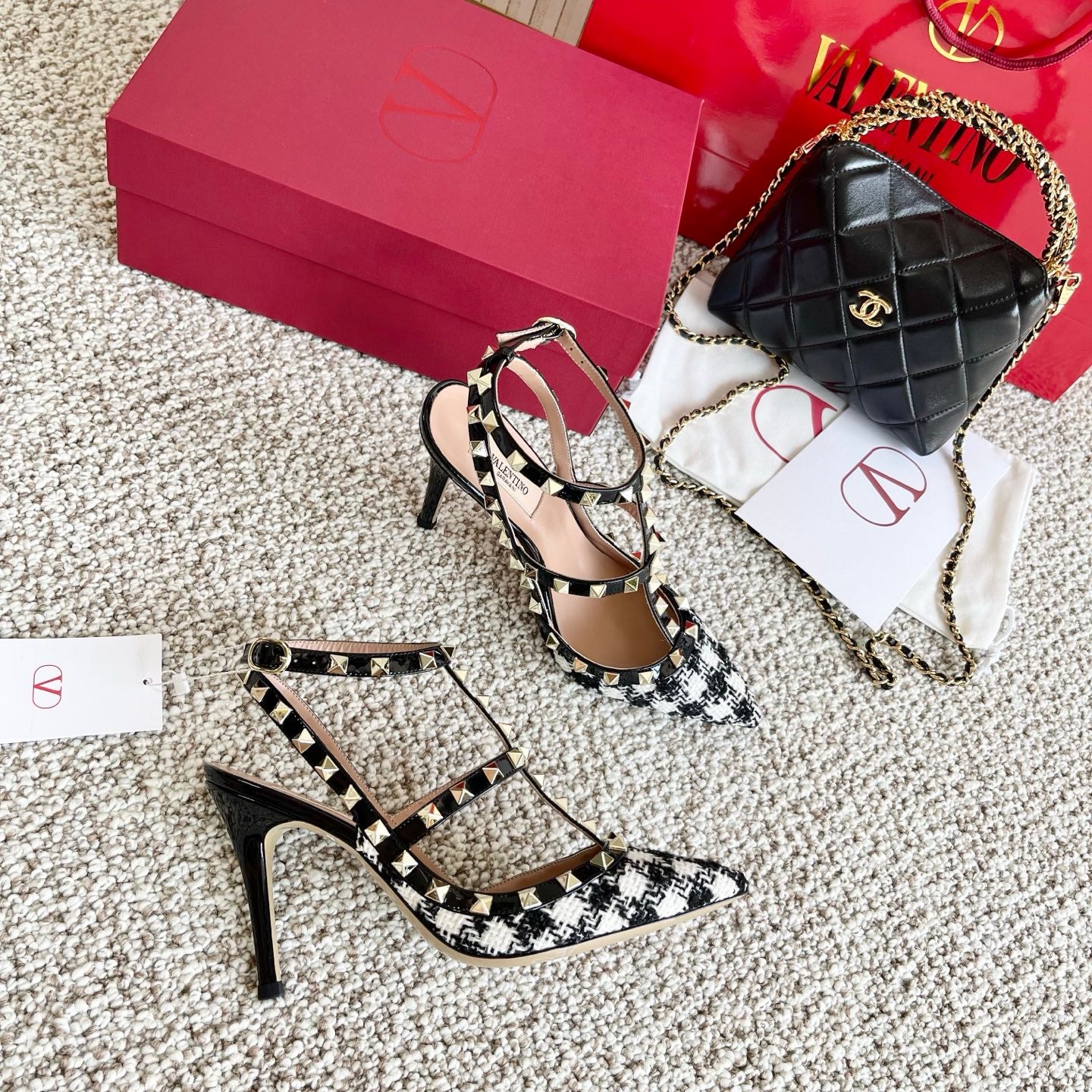 Valentino Crystal Allure Mesh Pumps