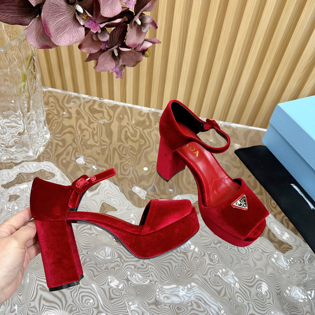 Prada Elegance Buckle Heels