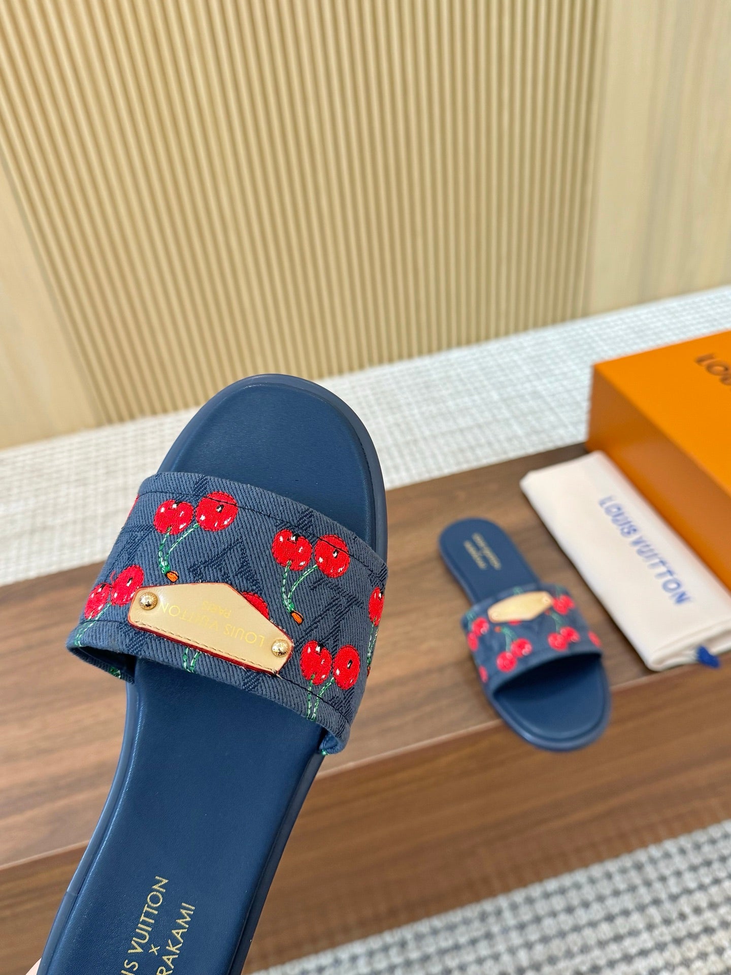 Louis Vuitton Elegance Strappy Leather Slides