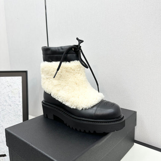 Chanel Plush Shearling Wanderlust Boots