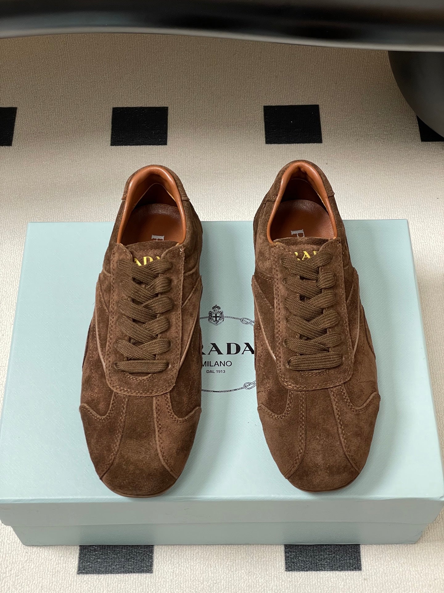 Prada Montecarlo Luxe Suede Sneakers