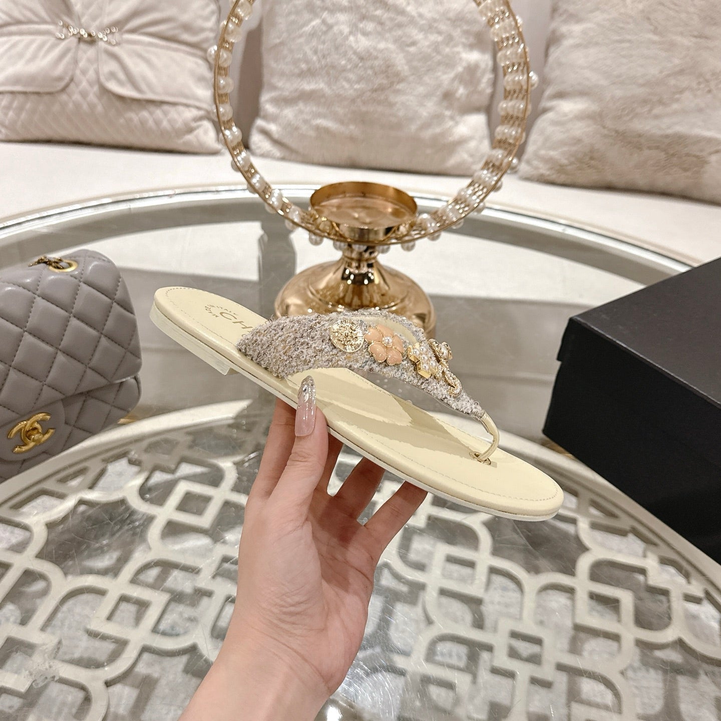 Chanel Golden Elegance Strappy Sandals