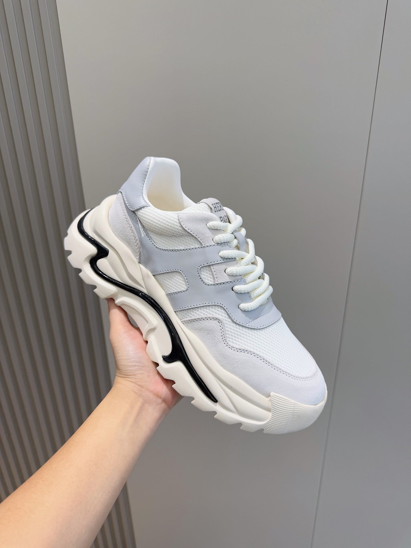 Hermes Elegance High-Top Platform Sneakers