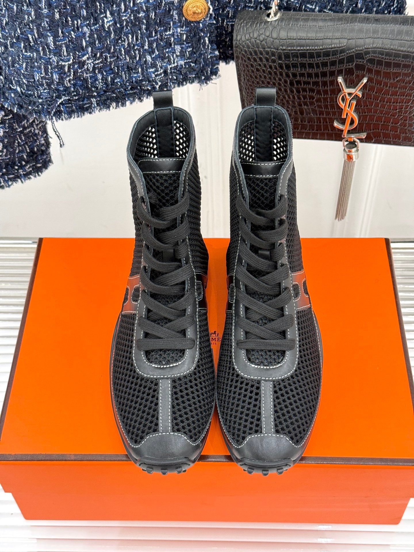 Hermes Lace-Up Ankle Boots