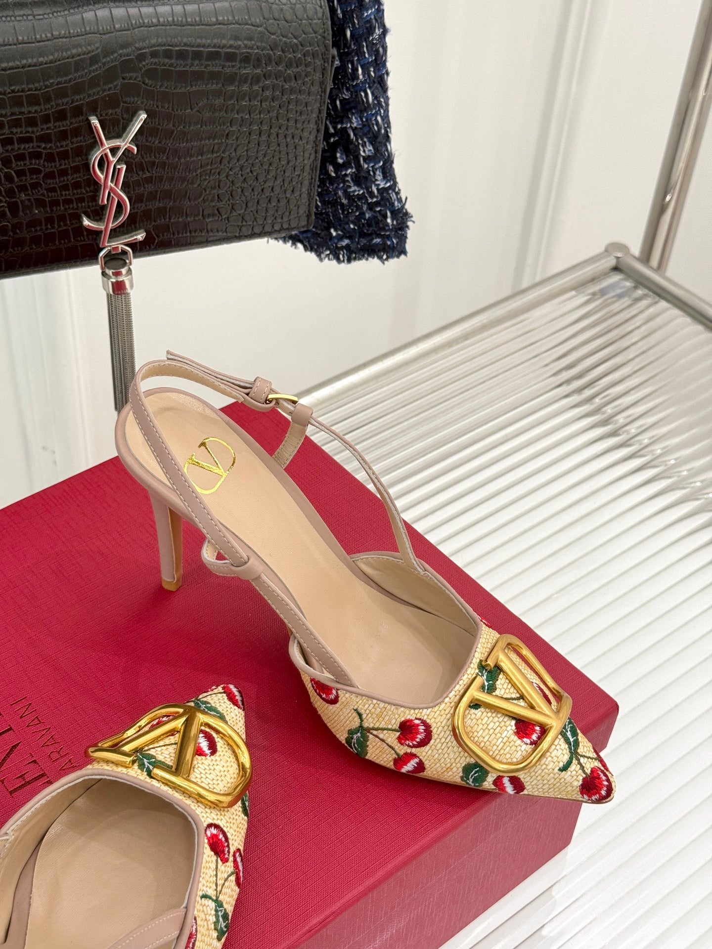 Valentino Cherryfic Elegance Slingback Heels