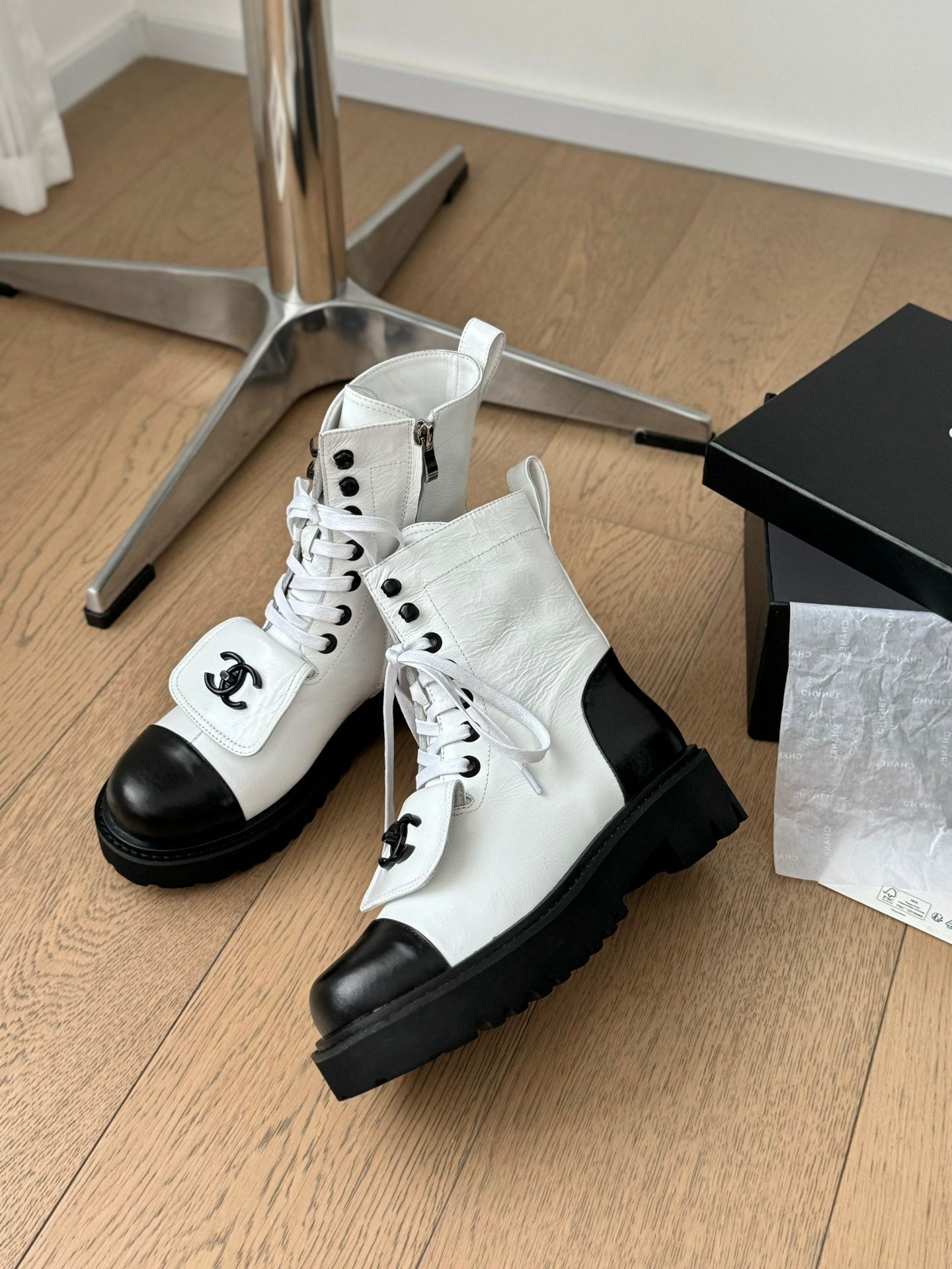 Chanel Tatum Luxe Combat Boots