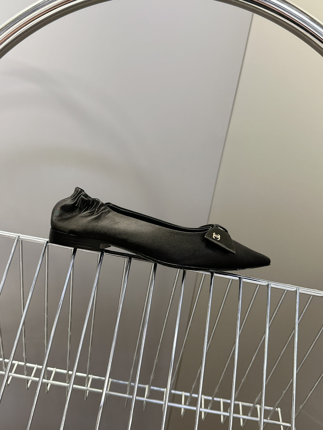 Chanel Elegance Satin Wedge Heels