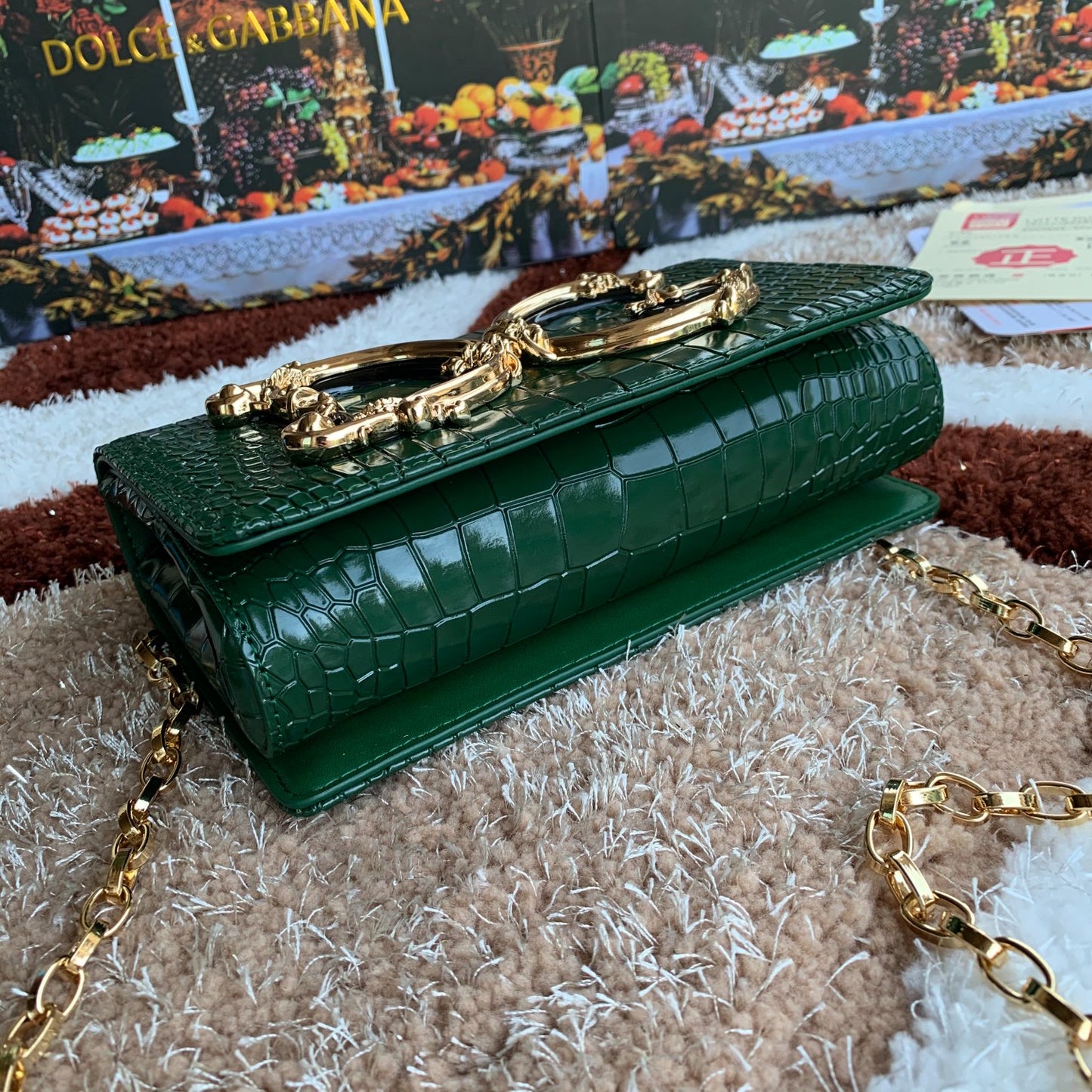 Dolce & Gabbana The Swan - Vintage Gucci GG Crossbody/Shoulder/Clutch Bag in Navy Leather