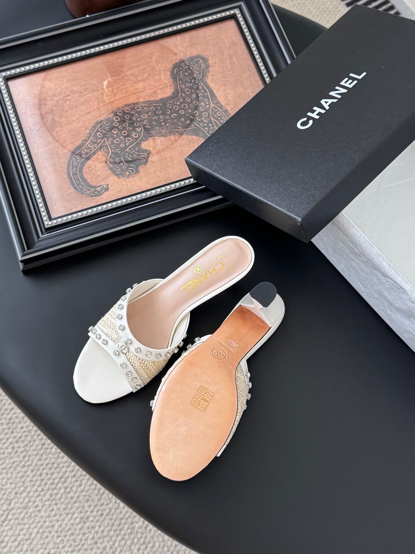 Chanel Timeless Elegance Leather Sandals