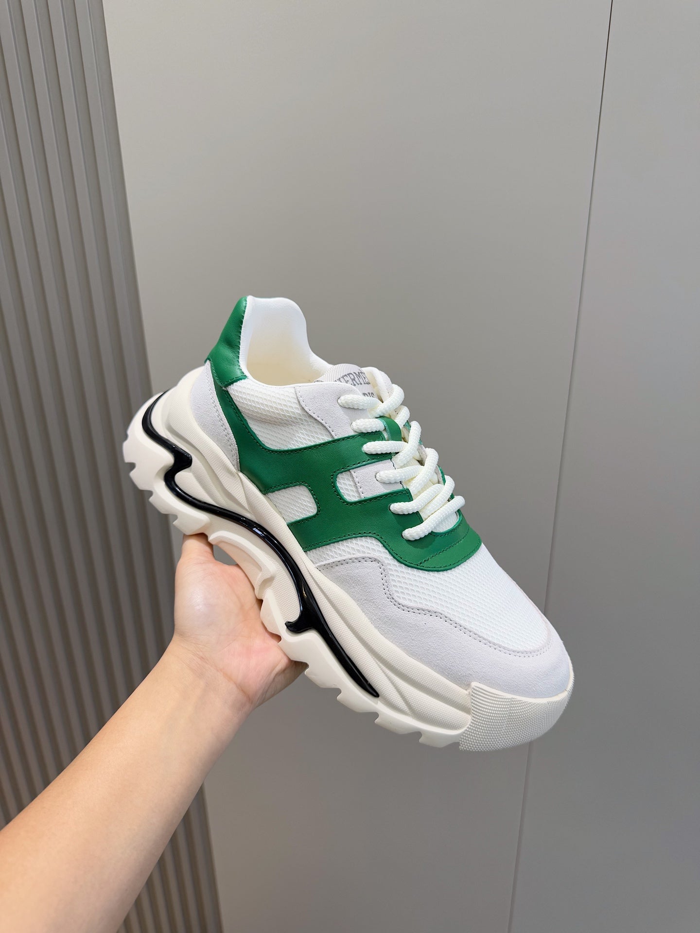 Hermes Elegance High-Top Platform Sneakers