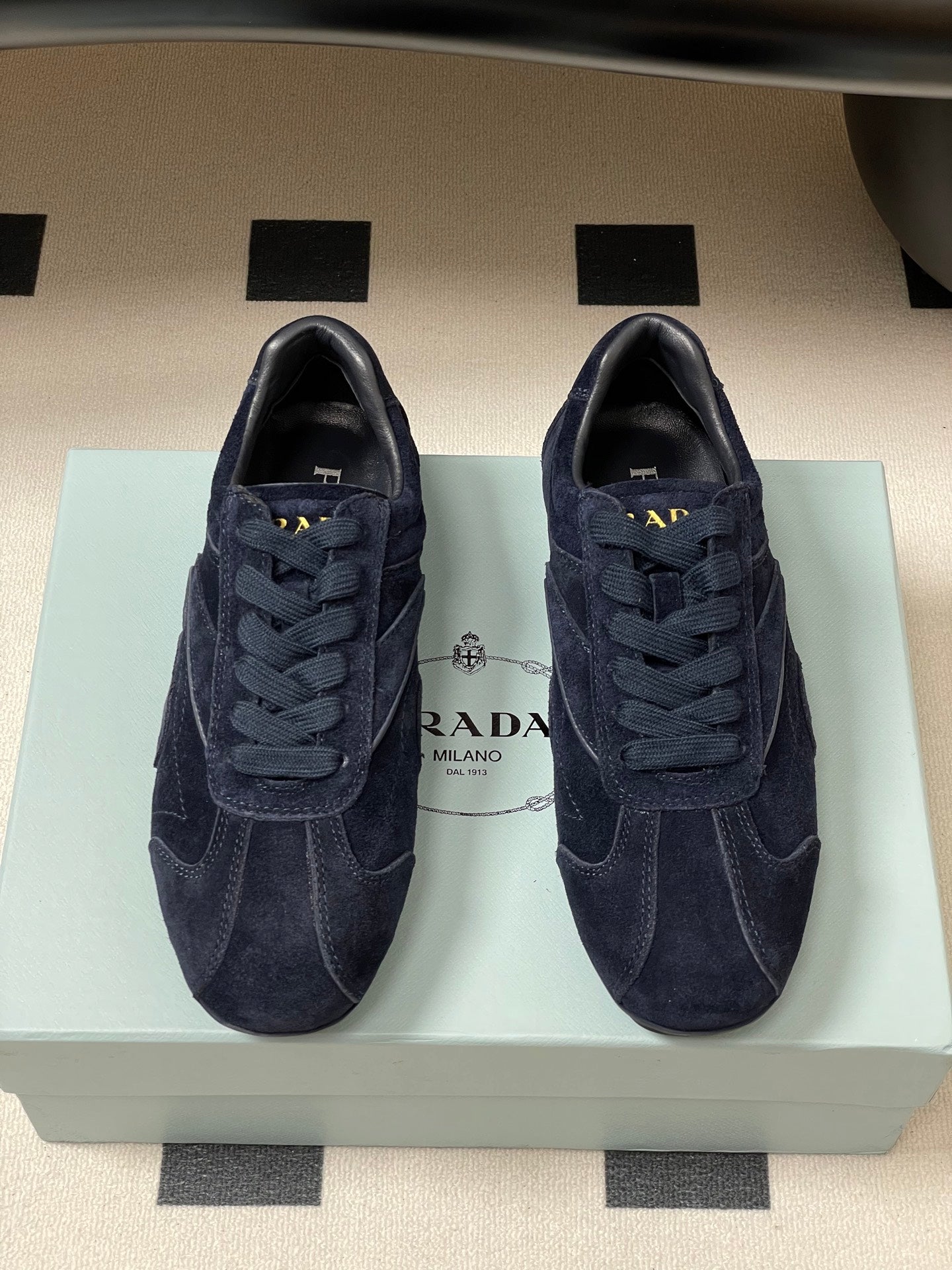 Prada Montecarlo Luxe Suede Sneakers