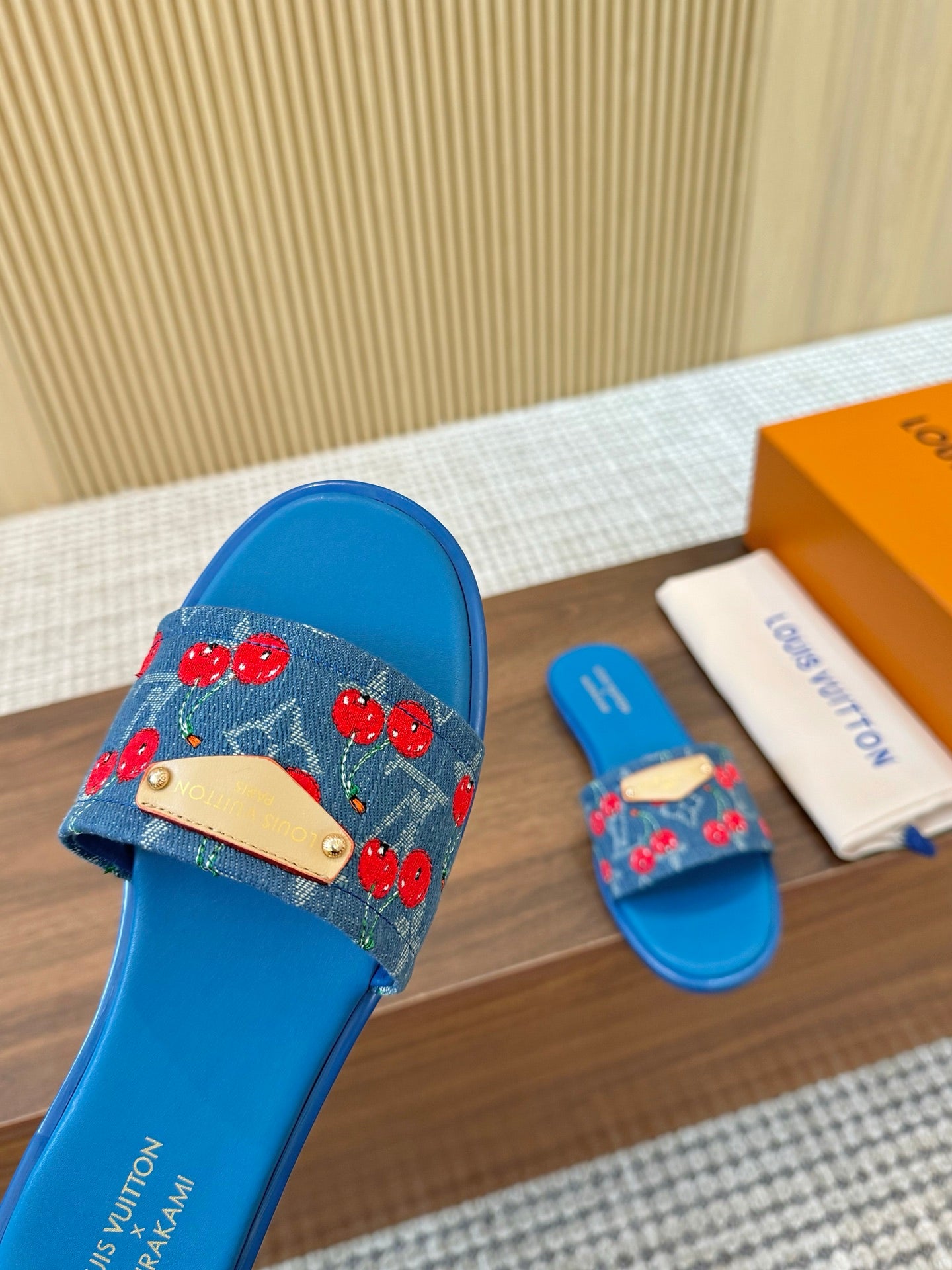 Louis Vuitton Elegance Strappy Leather Slides