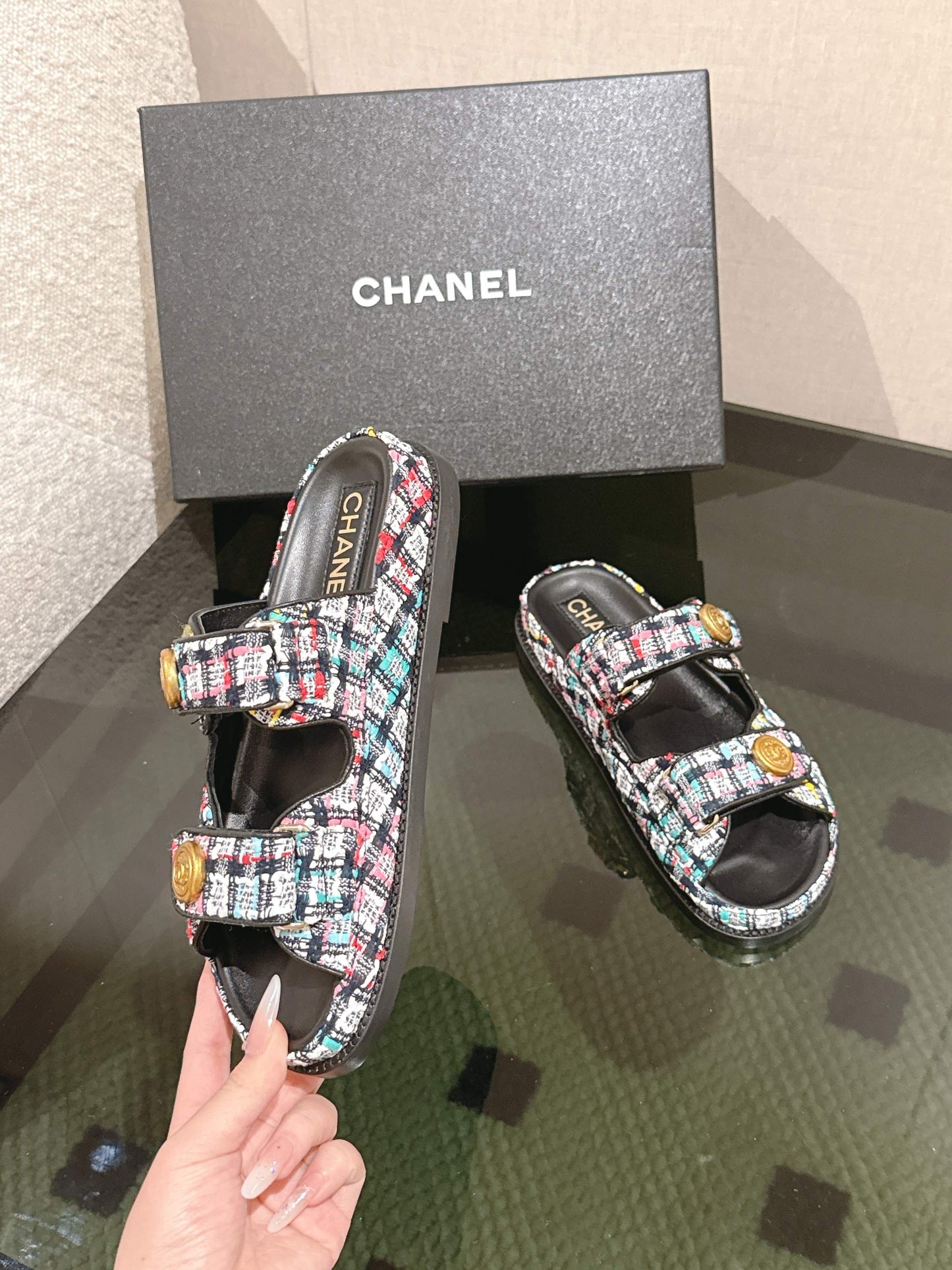 Chanel Golden Elegance Strappy Sandals