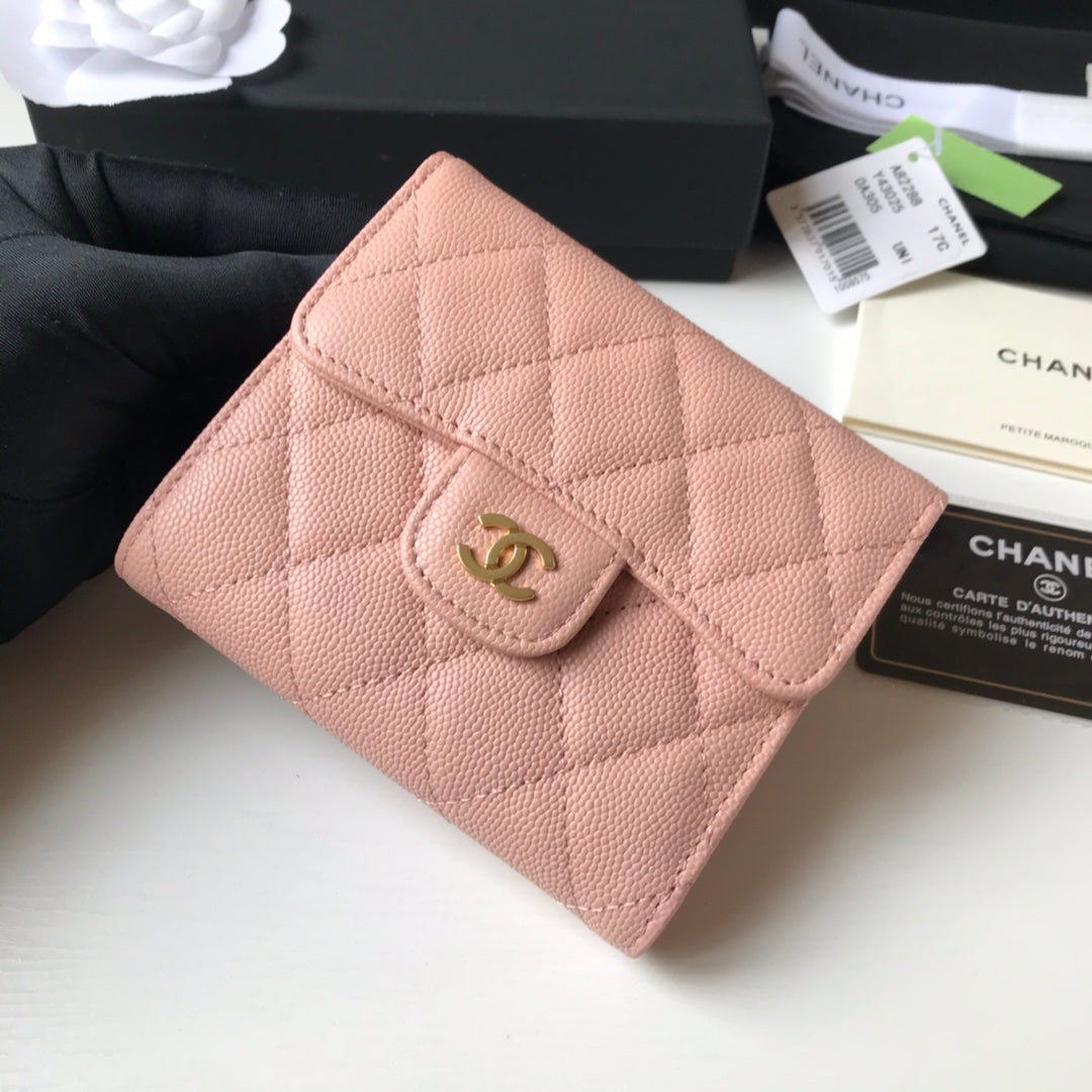Chanel Elegant Leather Bifold Wallet