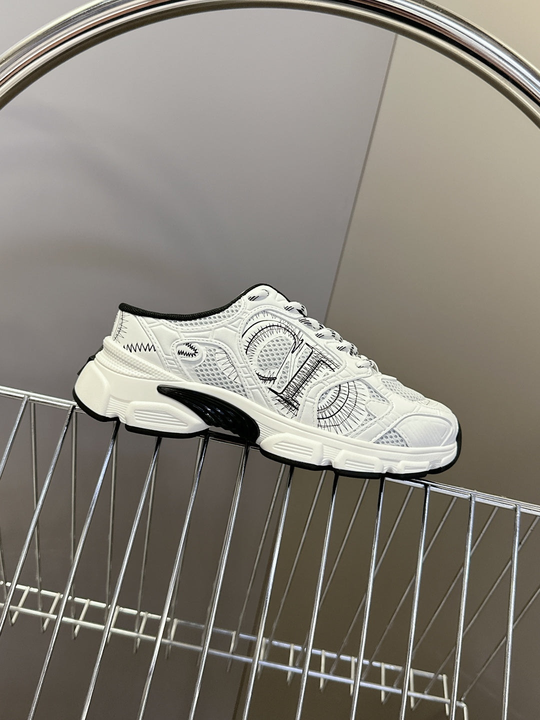 Dior Stuart Weitzman Mila Lift Pearl Leather Loafers | White | FARFETCH BH