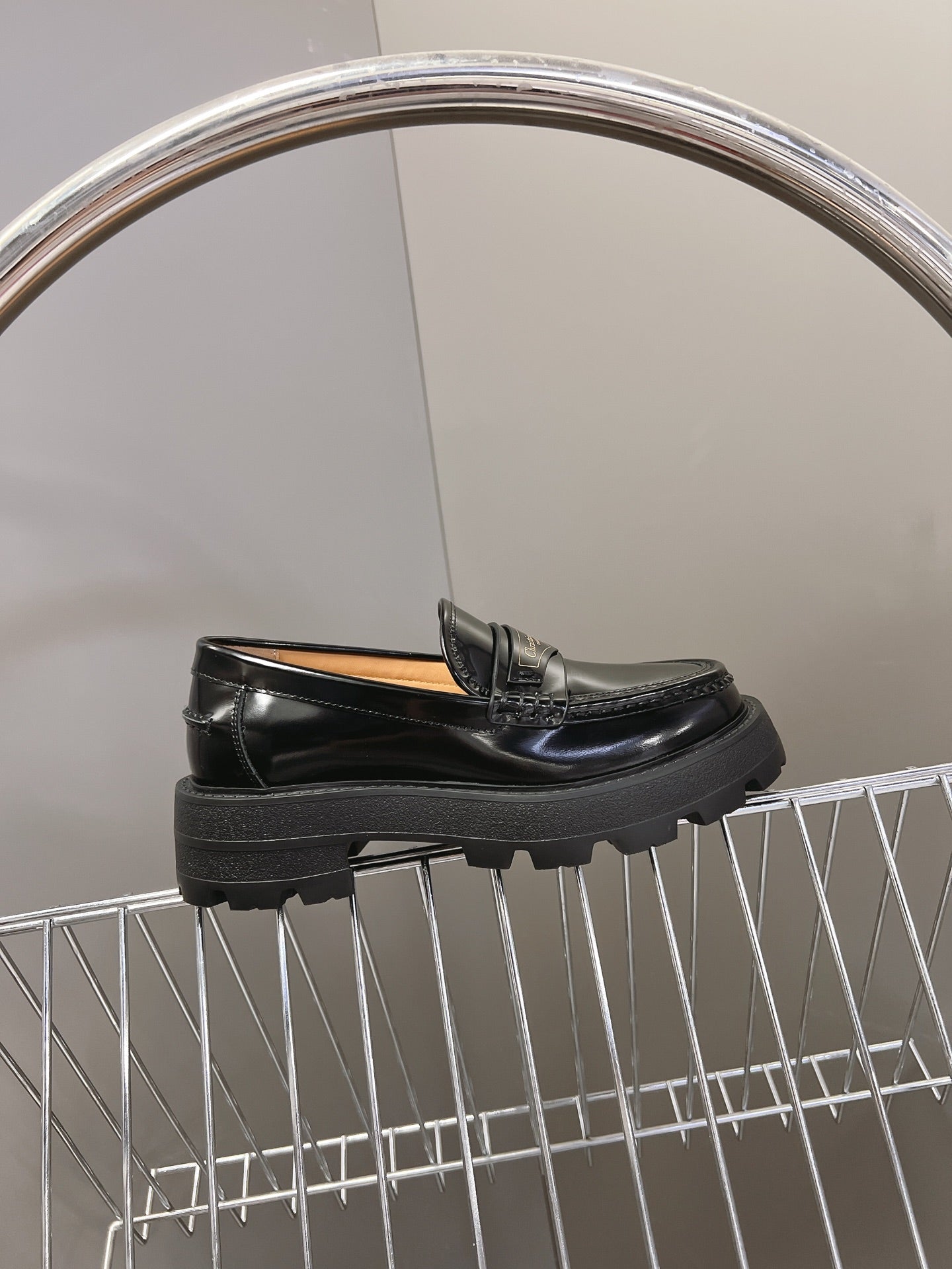 DIOR CHECKERED THICK-SOLED LOAFERS