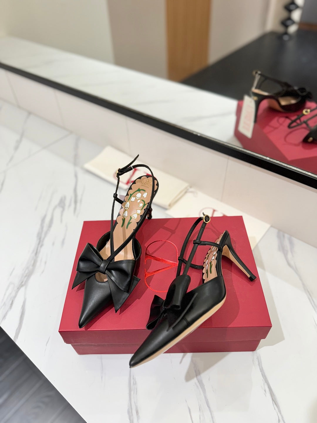 Valentino Cherryfic Elegance Slingback Heels