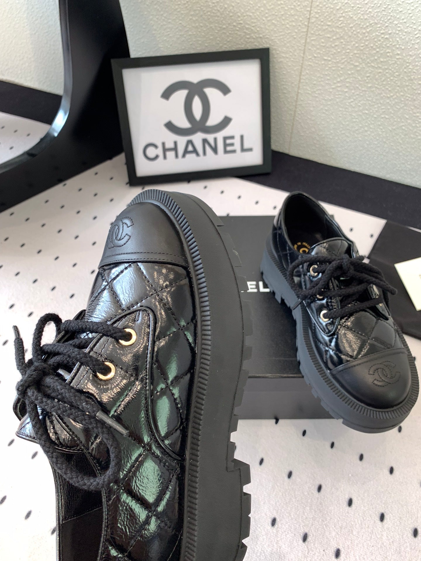 Chanel Elegant Perforated Suede Ankle Boots