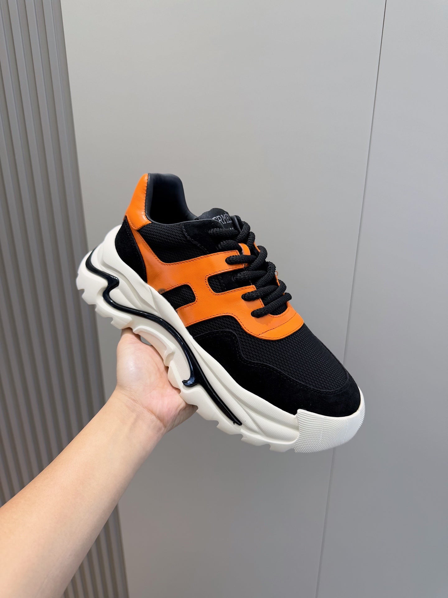 Hermes Elegance High-Top Platform Sneakers