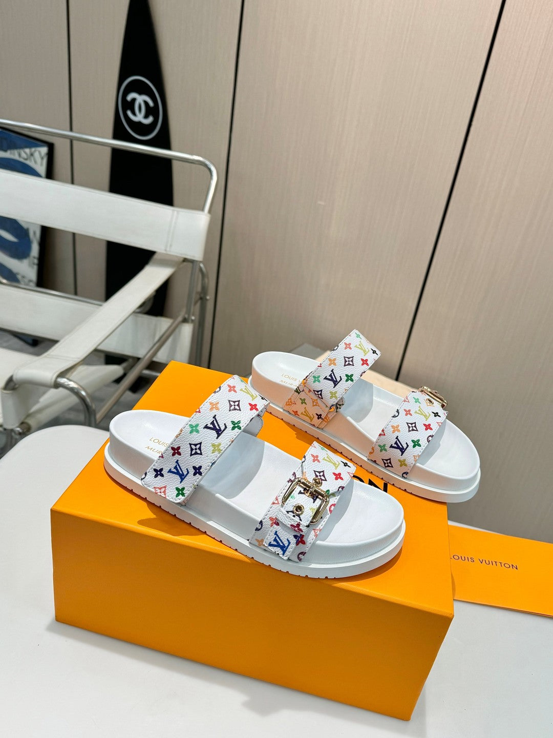 Louis Vuitton Elegant Monogrammed Evening Sandals