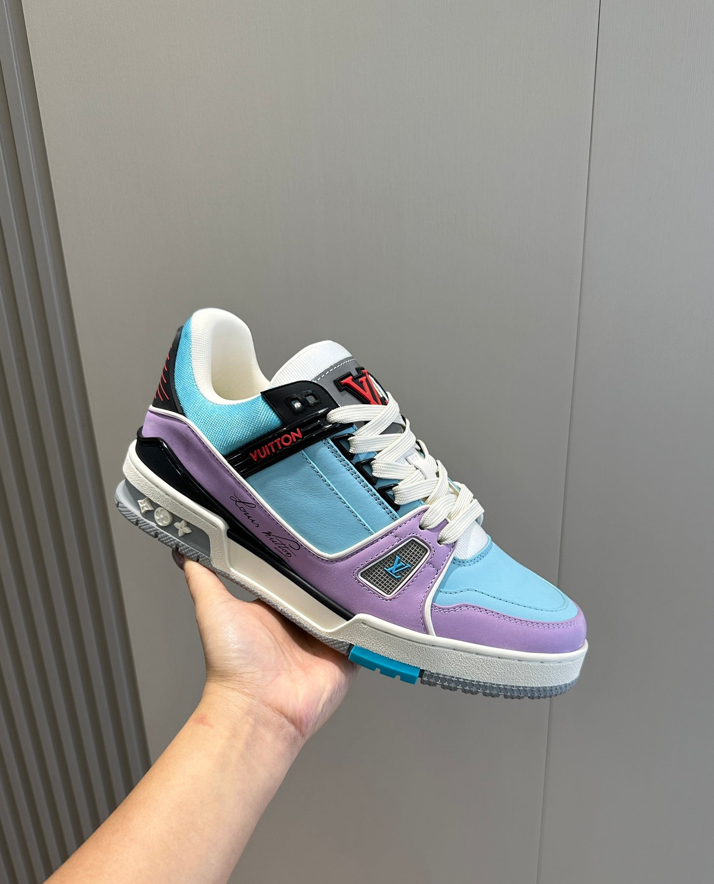 Louis Vuitton Blue & Purple Elegance Trainers