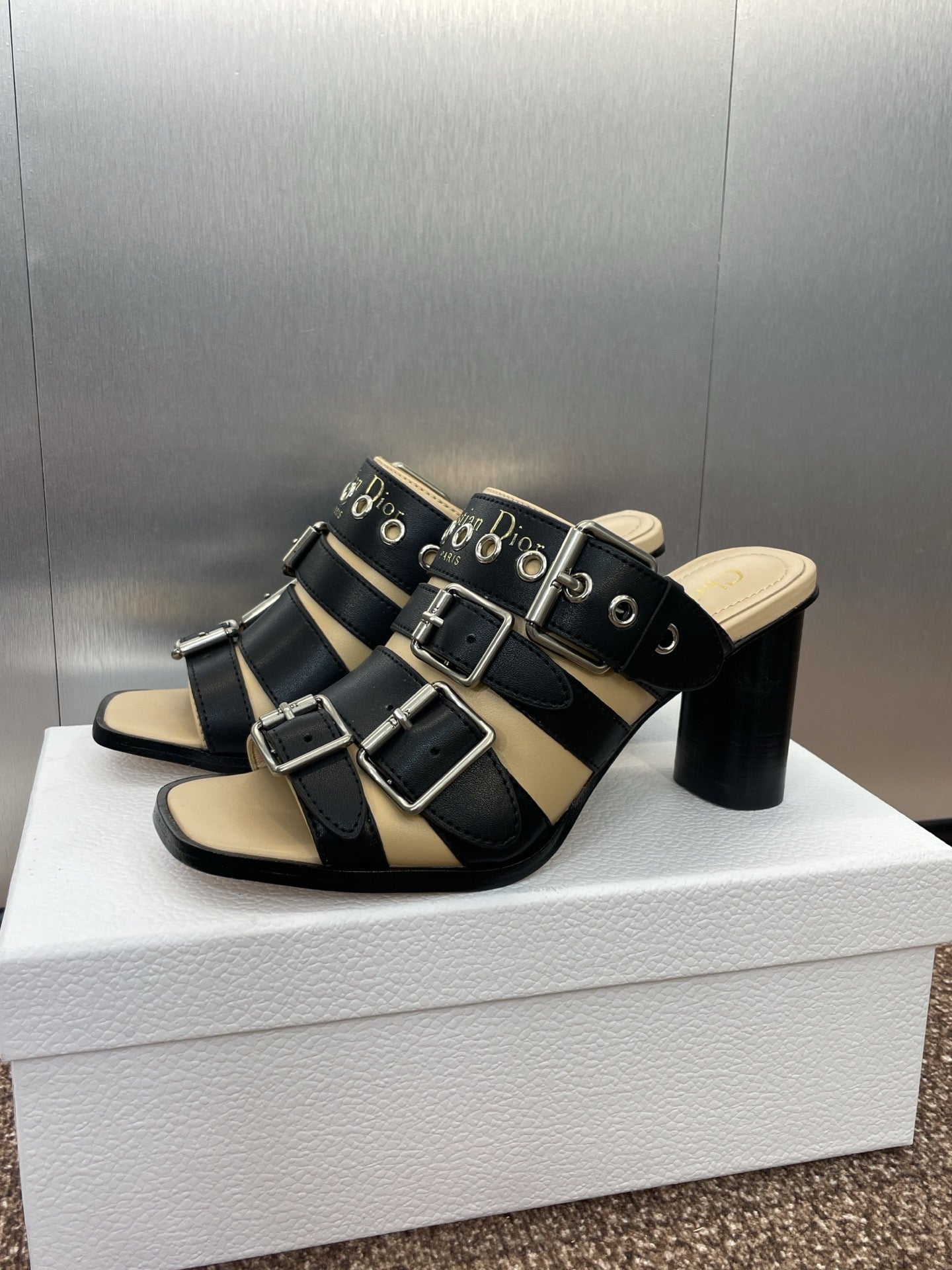 Dior Versace 125mm Medusa Stiletto Sandals | Black | FARFETCH TR