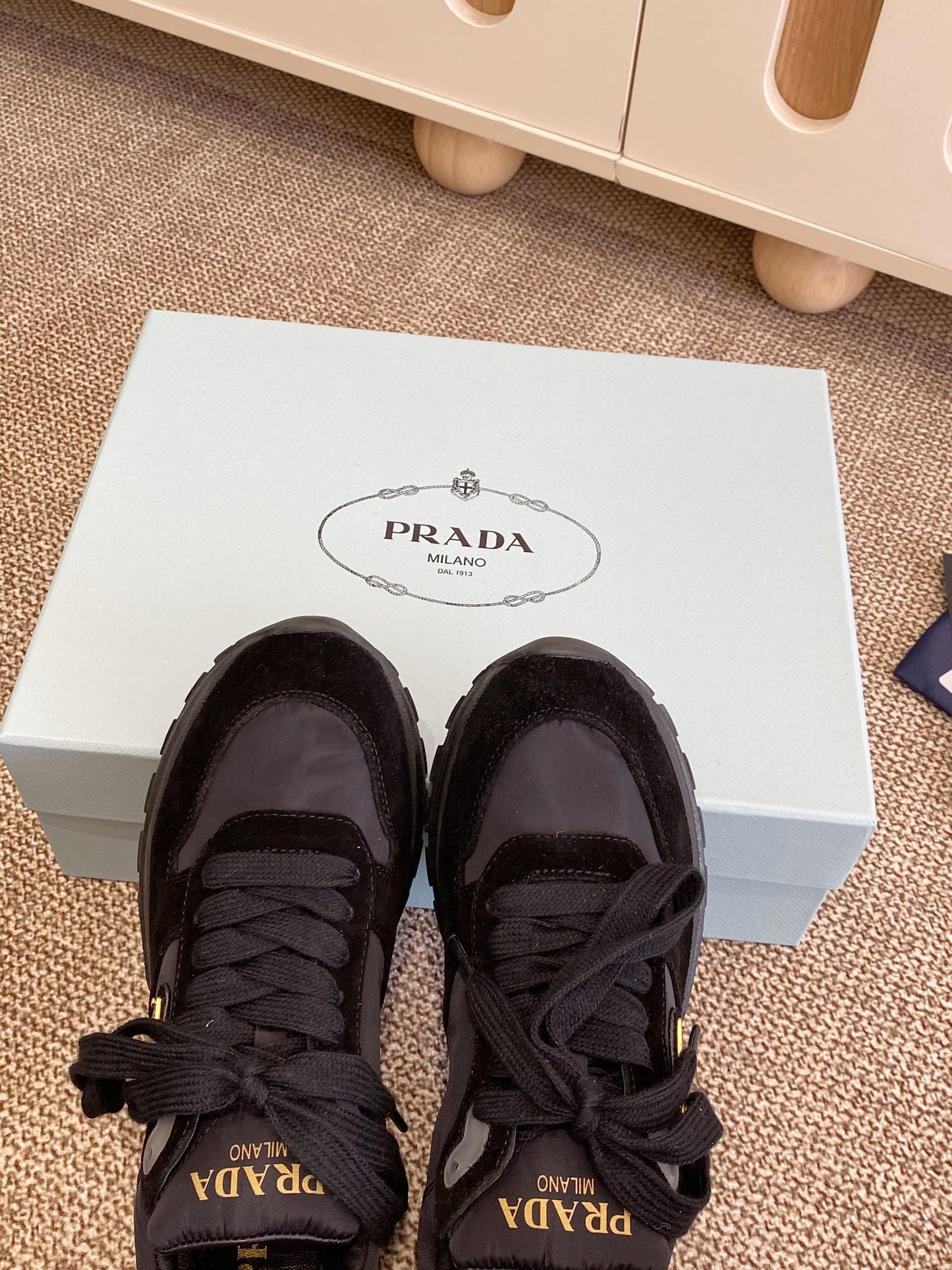 Prada Sleek Canvas Lace-Ups
