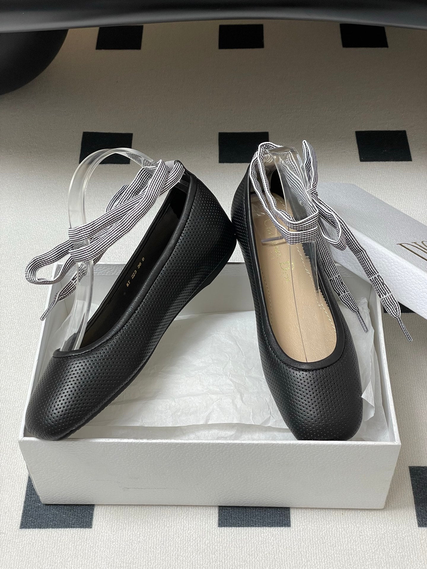 Dior D-Journey Lace-Up Ballet Flat