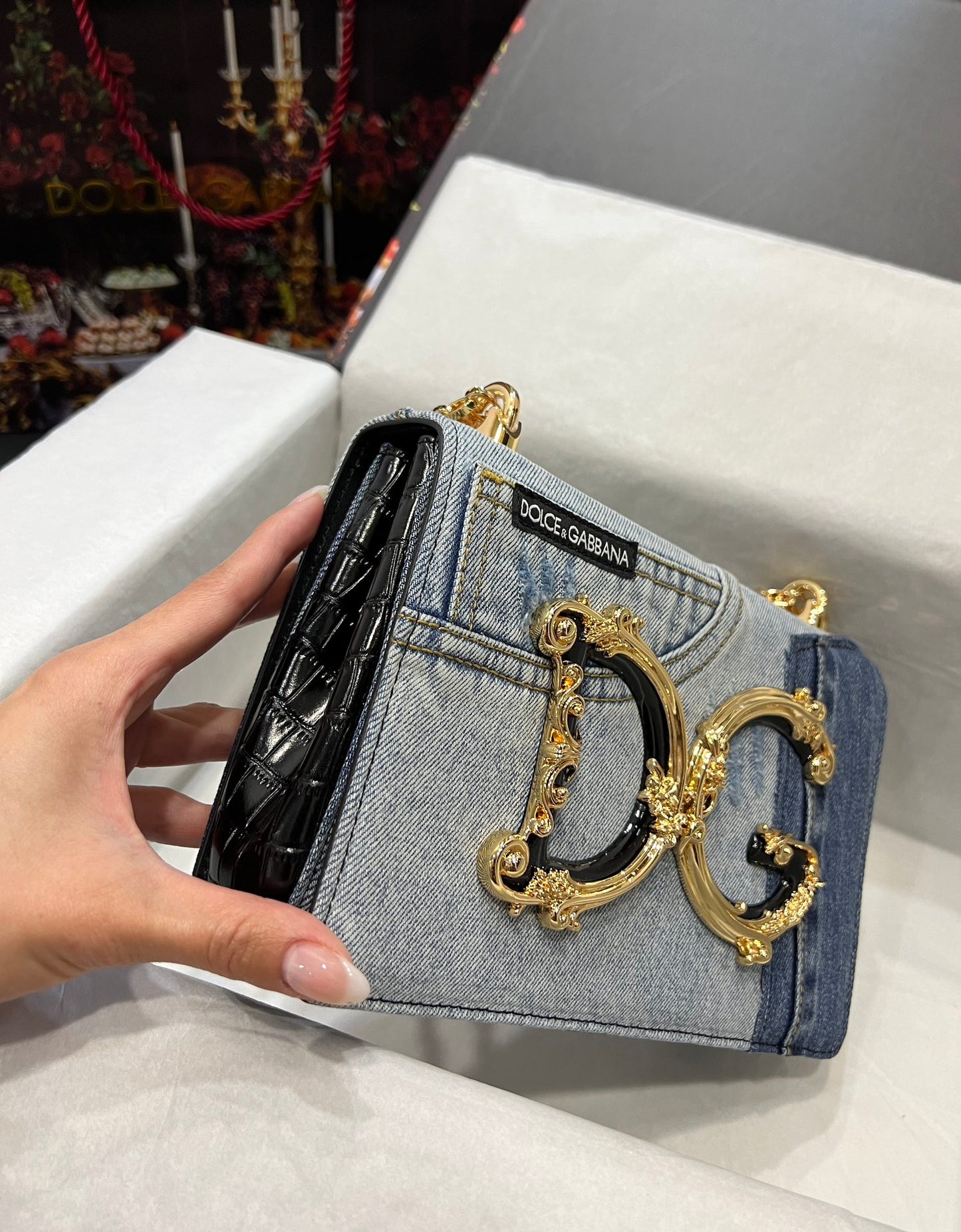 Dolce & Gabbana Thom Browne  Mrs. Thom Leather Shoulder Bag | Black | FARFETCH IL