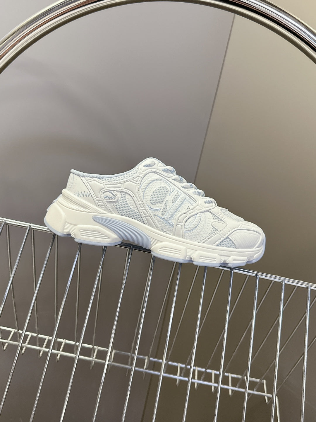 Dior Stuart Weitzman Mila Lift Pearl Leather Loafers | White | FARFETCH BH