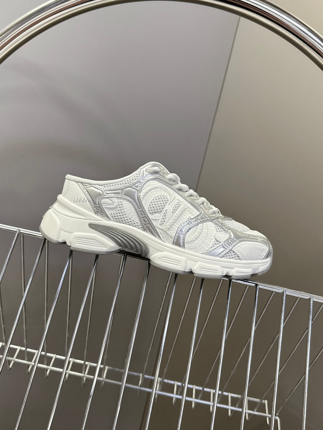 Dior Stuart Weitzman Mila Lift Pearl Leather Loafers | White | FARFETCH BH