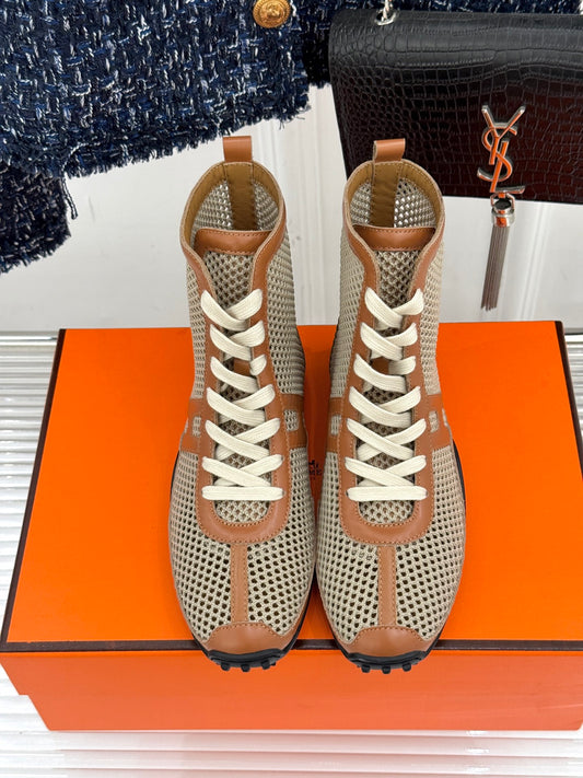 Hermes Lace-Up Ankle Boots