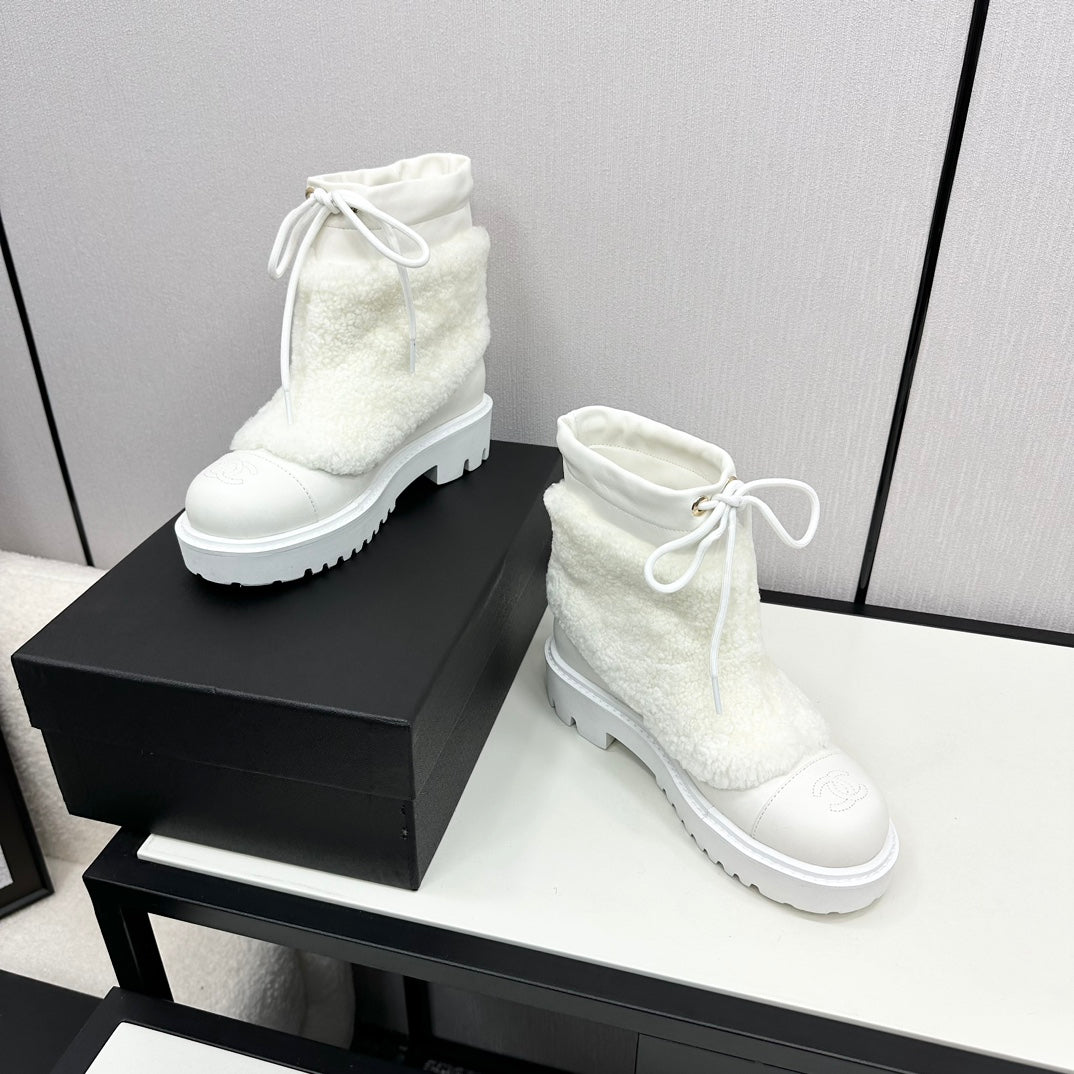 Chanel Plush Shearling Wanderlust Boots