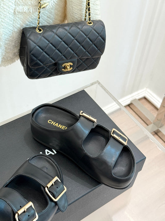 Chanel Elevated Comfort Leather Sandals