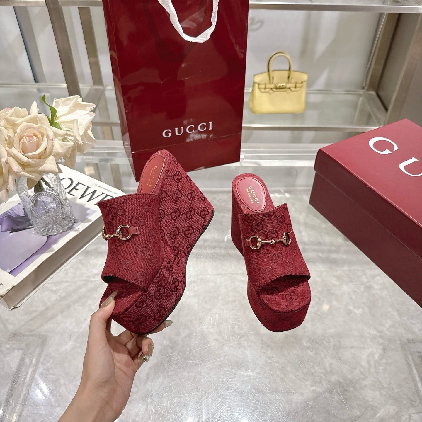 Gucci Elevated Elegance Wedge Sandal