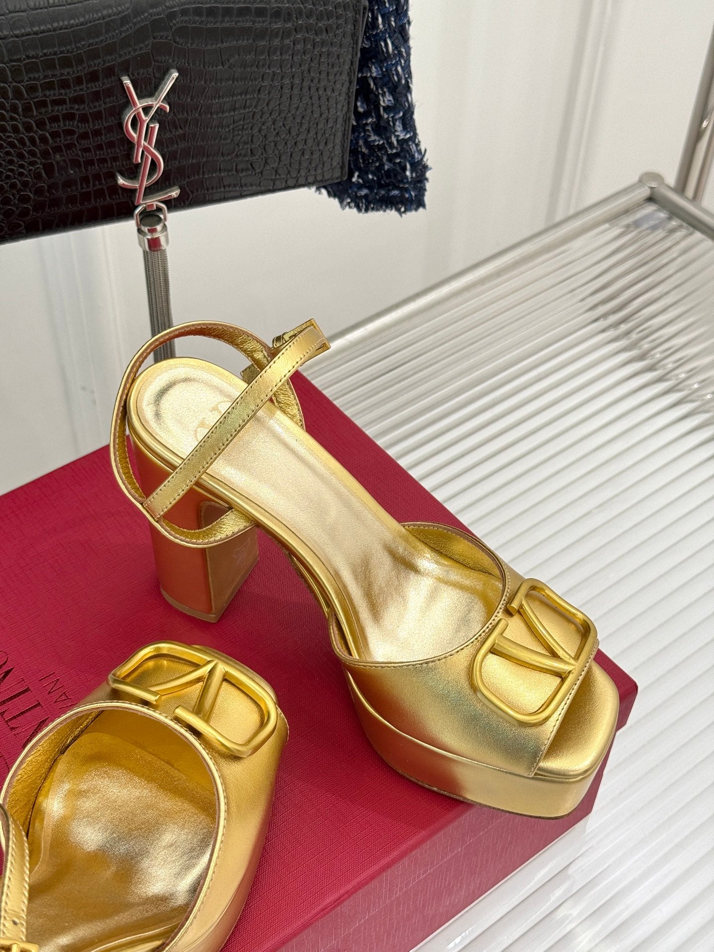 Valentino Radiant VLogo Stiletto Sandals